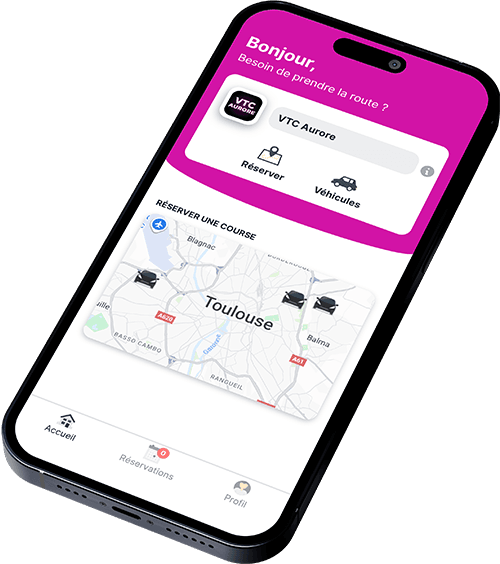 Application réservation VTC à Toulouse - VTC Aurore